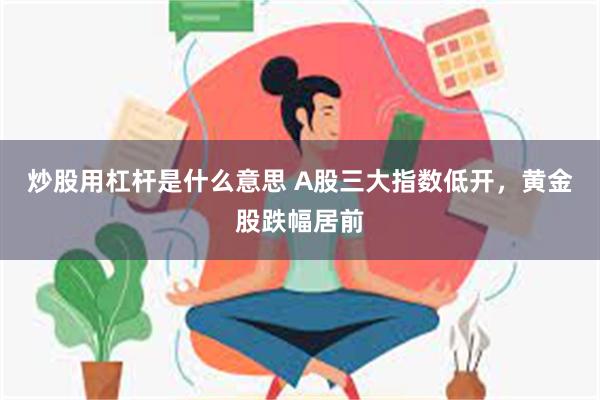 炒股用杠杆是什么意思 A股三大指数低开，黄金股跌幅居前