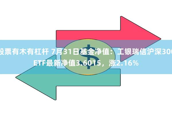 股票有木有杠杆 7月31日基金净值：工银瑞信沪深300ETF最新净值3.6015，涨2.16%