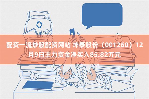 配资一流炒股配资网站 坤泰股份（001260）12月9日主力资金净买入85.82万元