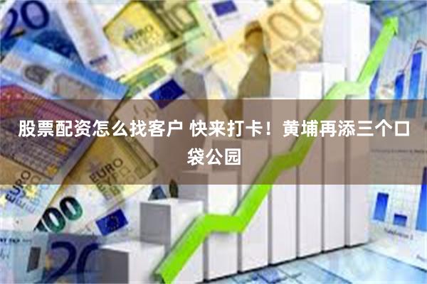 股票配资怎么找客户 快来打卡！黄埔再添三个口袋公园